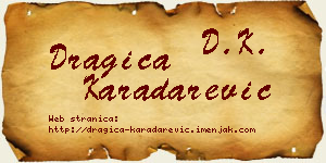 Dragica Karadarević vizit kartica
